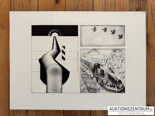 Werner Hennig, Radierung auf Papier, 58 x 42 cm