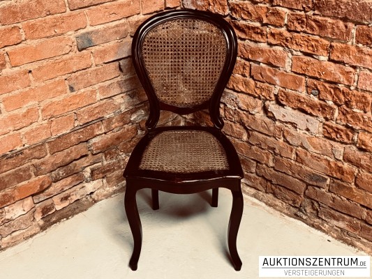Antiker Louis Philippe Stuhl mit Wiener Geflecht