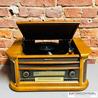 Roadstar HIF-1899 Retro Stereo-Anlage, Plattenspieler, Kassette, CD, USB